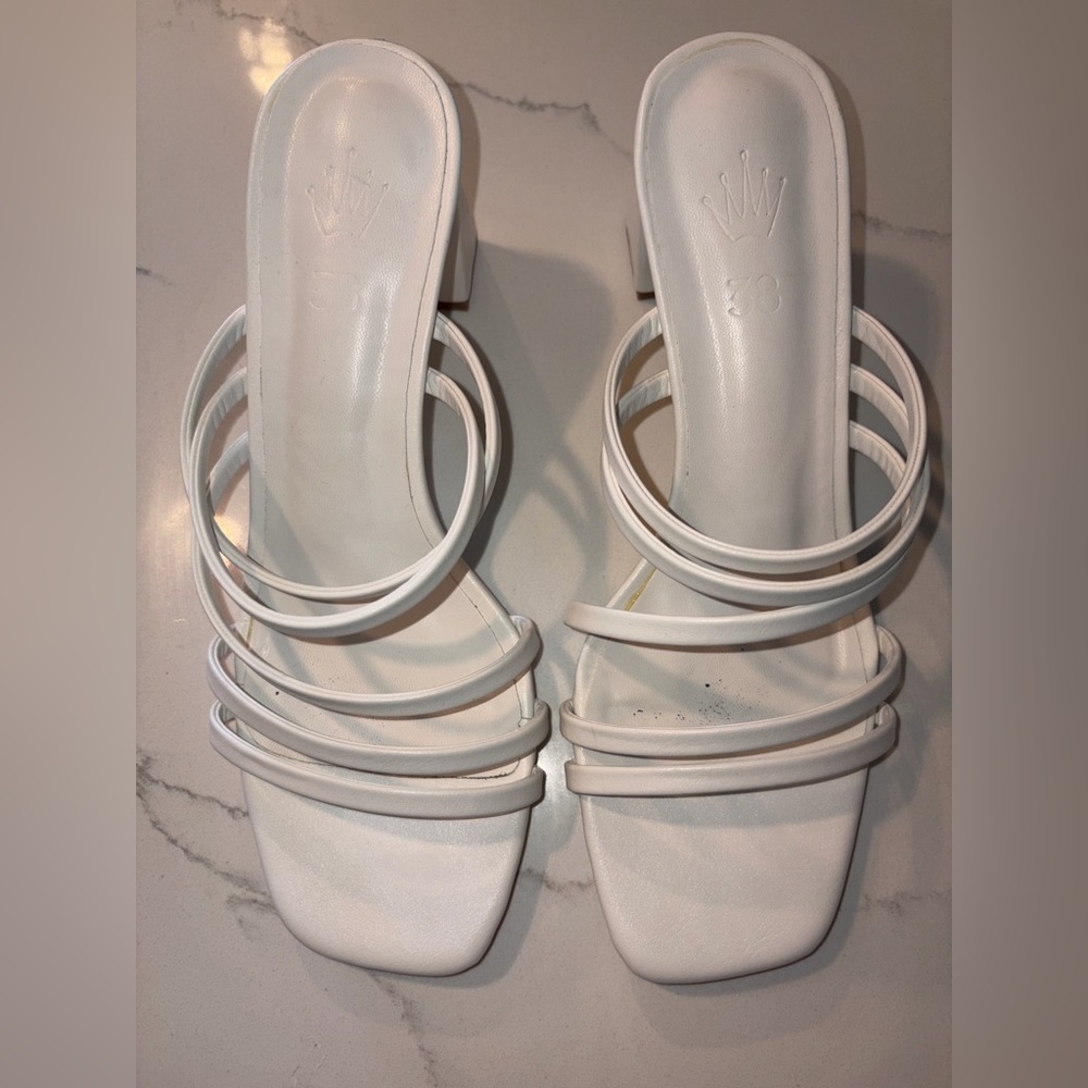 White Heeled Sandals